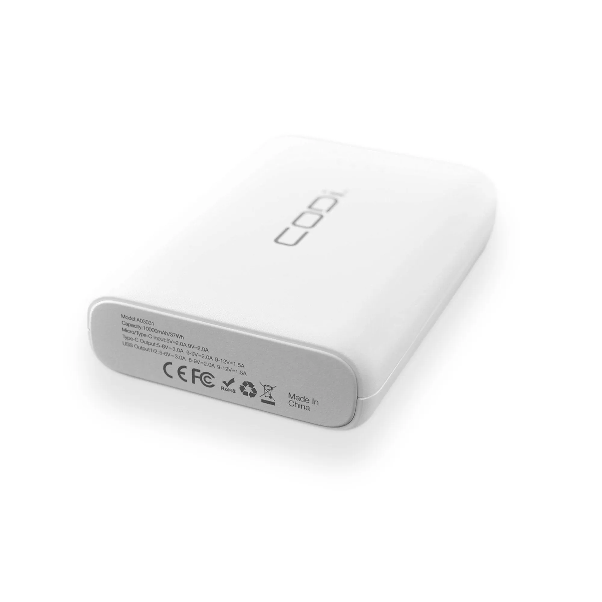 10,000mAh Quick Charge Powerbank w/ USB-C, USB-A (x2), Micro-USB