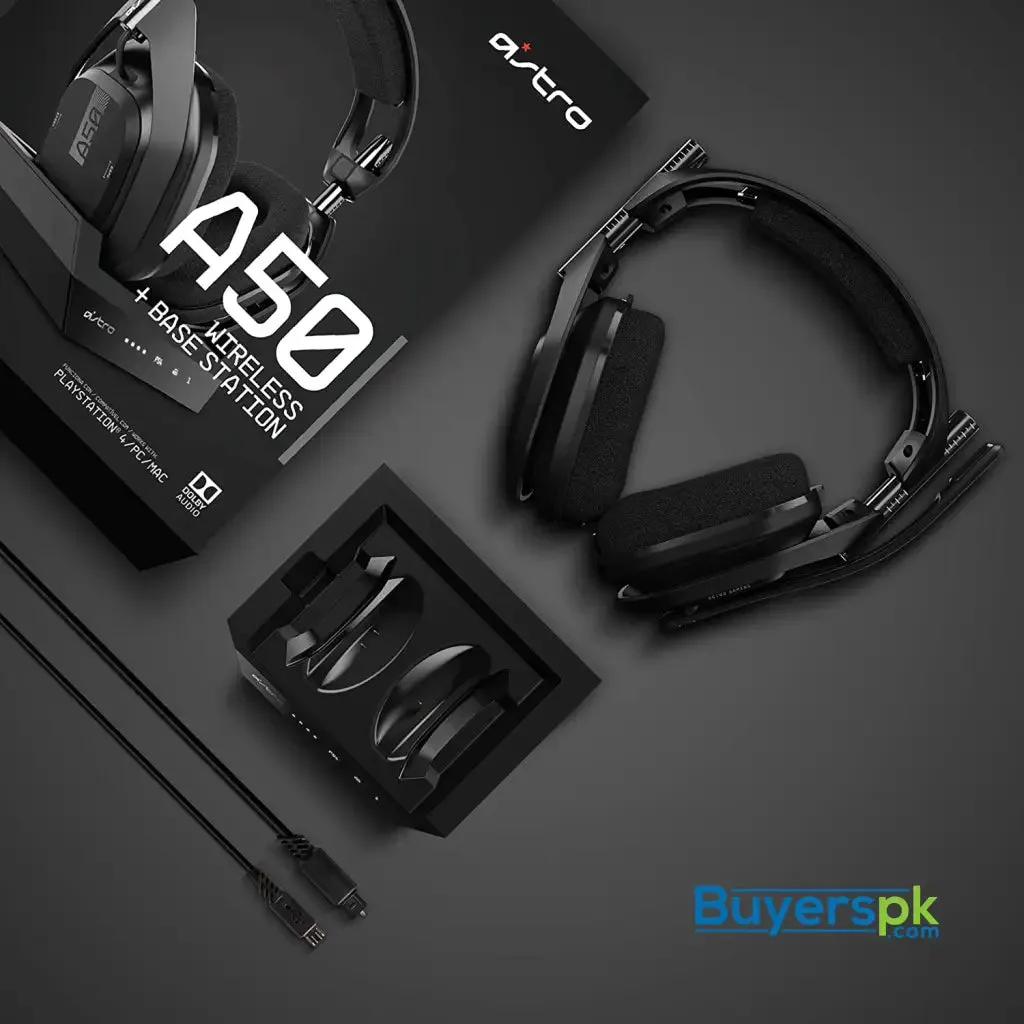 Astro A50 Wireless Gaming Headset   Base Station Gen 4 - Black/grey