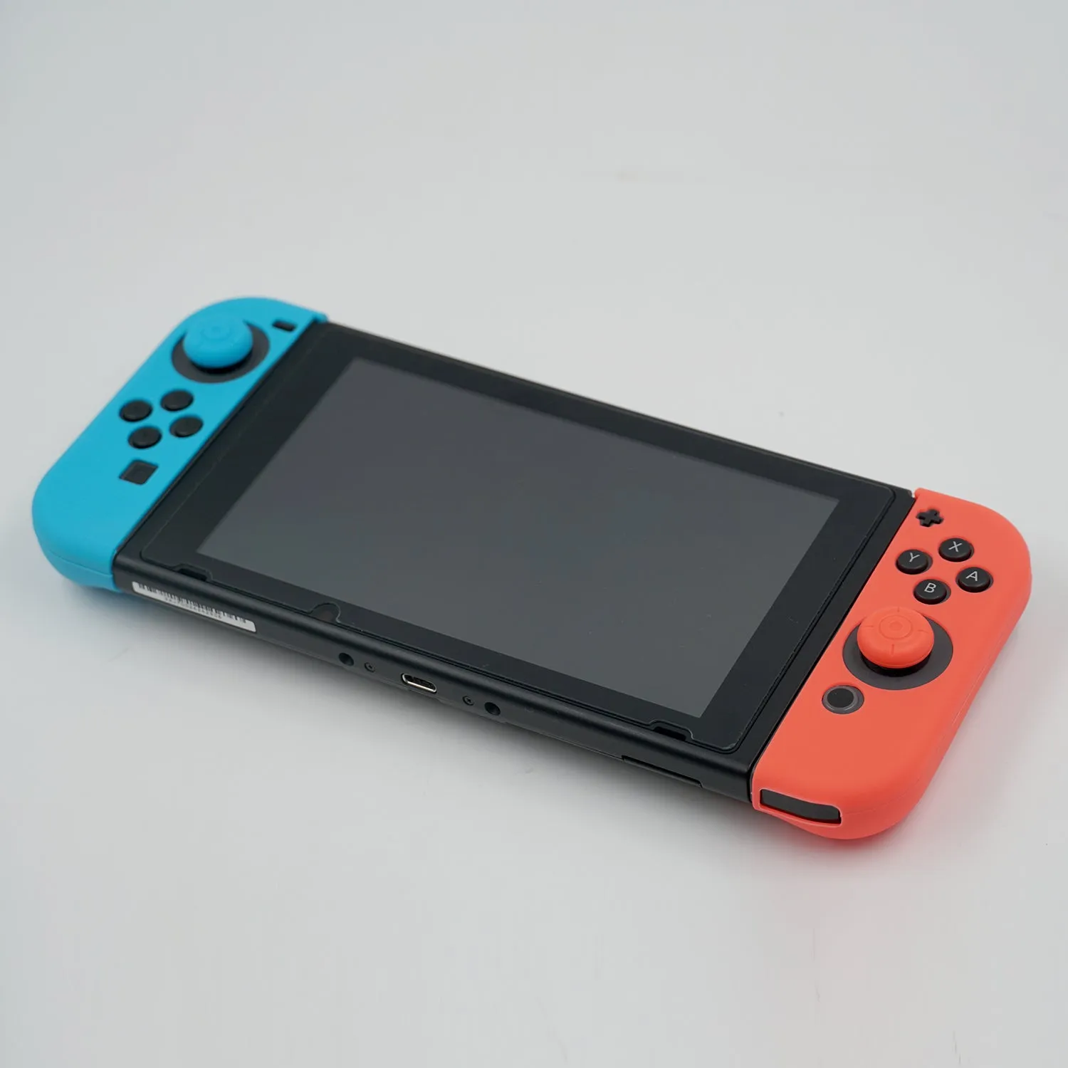 Blue& Red Silicone Case with 3-Set Thumb Stick Caps for Nintendo Switch/ Switch Oled Joy-Con Controller