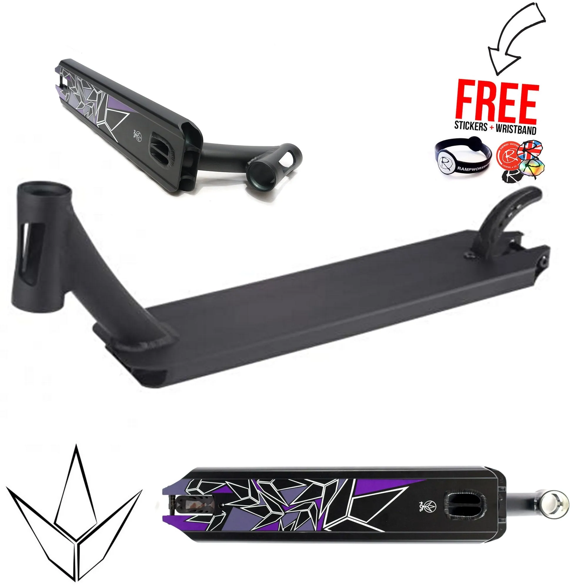 Blunt Scooters KOS V2 Stunt Scooter Deck, Black