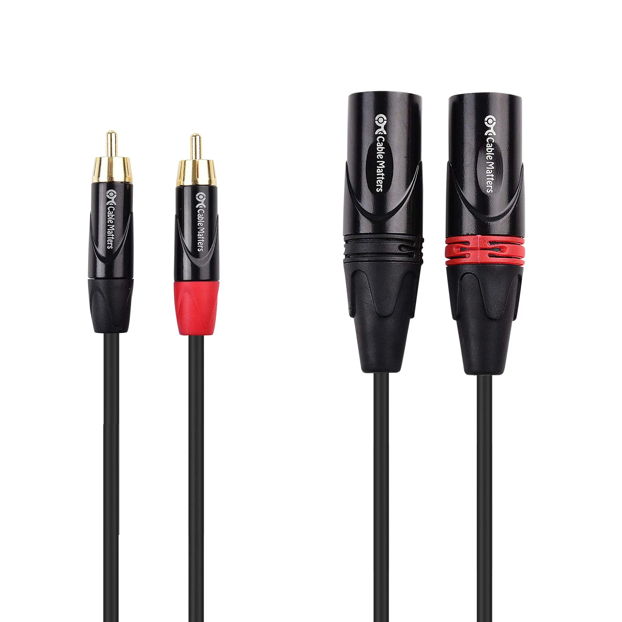 Cable Matters Dual Rca to Xlr Male Unbalanced Audio Interconnect Cable 6 Feet