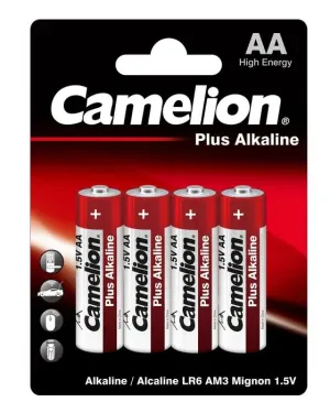 Camelion Plus Alkaline AA Battery 4 Pack