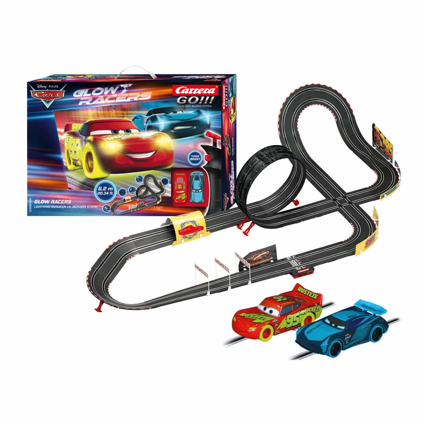 Carrera go!!! disney cars glow racers slot cars