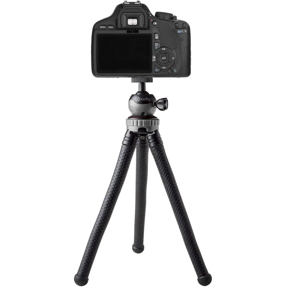 Celly Flexible Tripod For DSLR Plastic Camera Holder 31cm (Black)