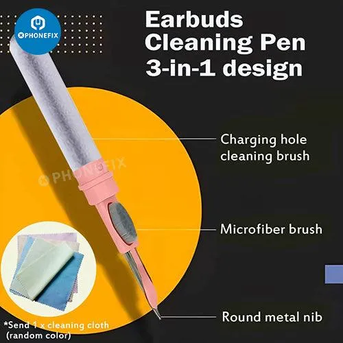 Cleaning Pen With Soft Brush For Air-pods Phone Laptop Cleaner Kit