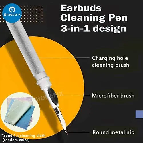 Cleaning Pen With Soft Brush For Air-pods Phone Laptop Cleaner Kit