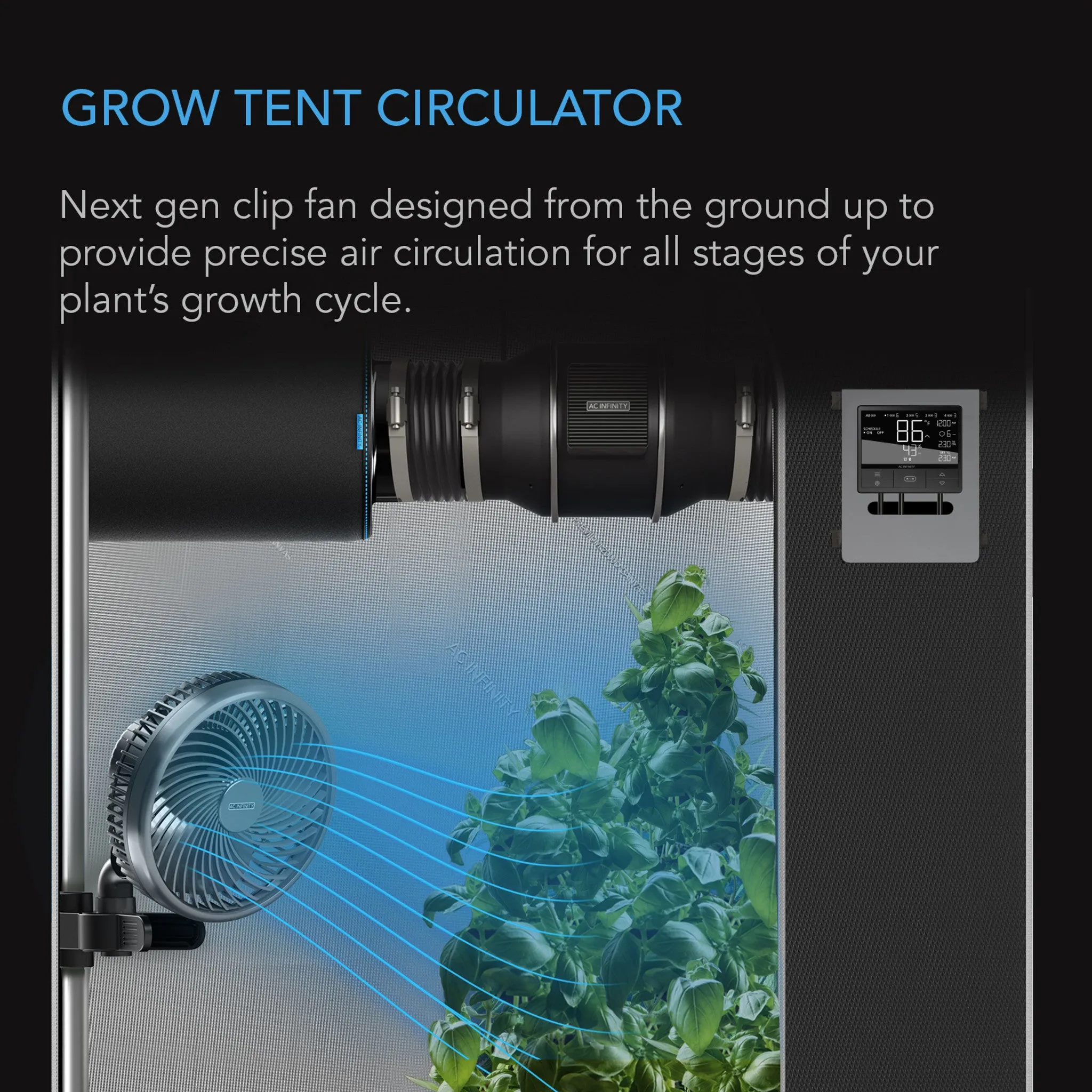 CLOUDRAY Grow Tent Clip Fan