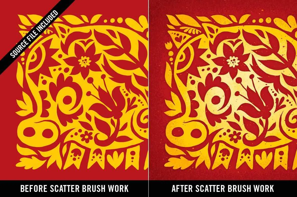 Doggone Grainy Scatter Brushes by Von Glitschka | for Illustrator