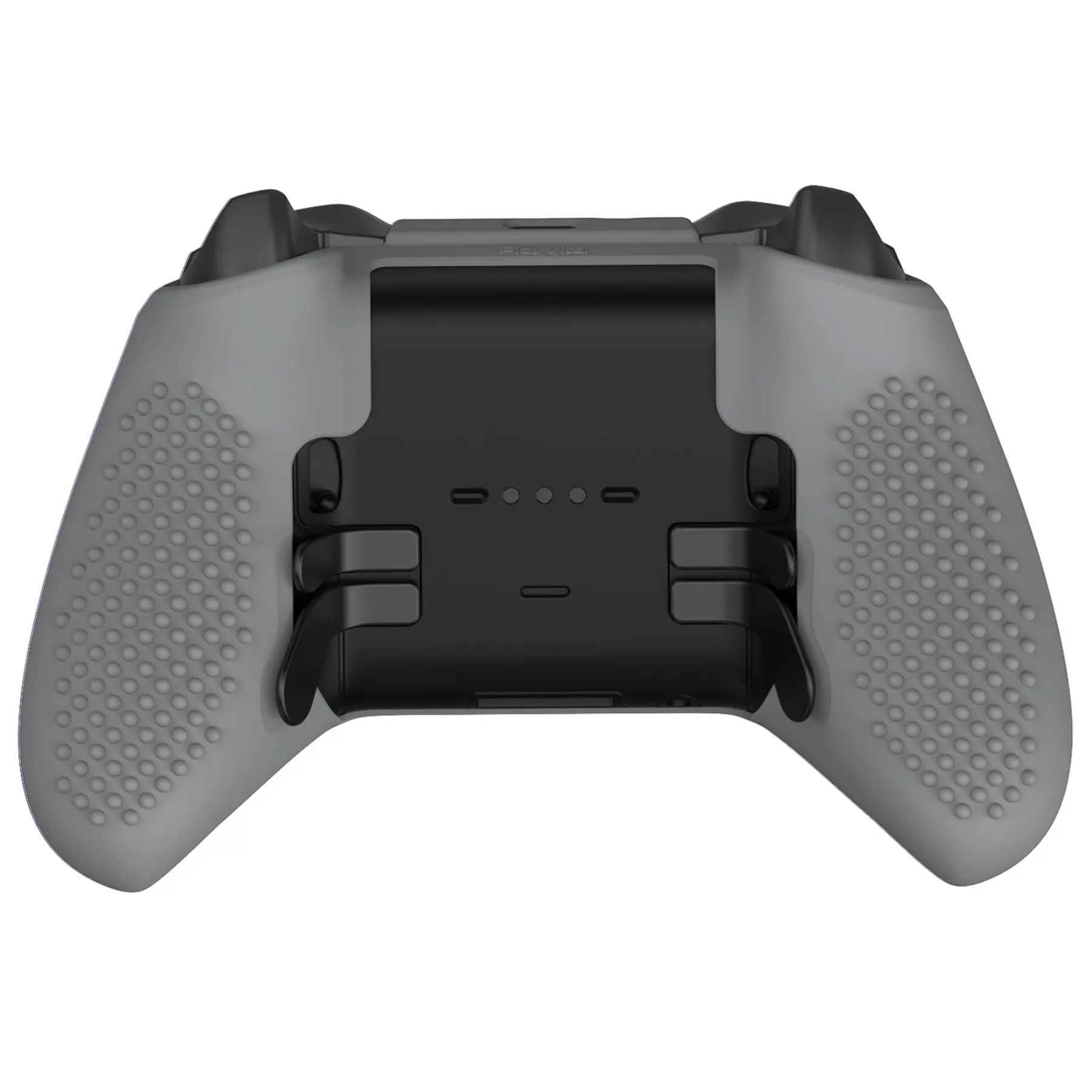 eXtremeRate PlayVital New Hope Gray Soft Anti-Slip Silicone Cover Skins, Controller Protective Case for New Xbox One Elite Series 2 (Model 1797 and Core Model 1797) with Thumb Grips Analog Caps - XBOWP0060GC