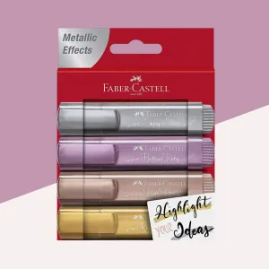 Faber-Castell Metallic Highlighters ( Pack of 4 )