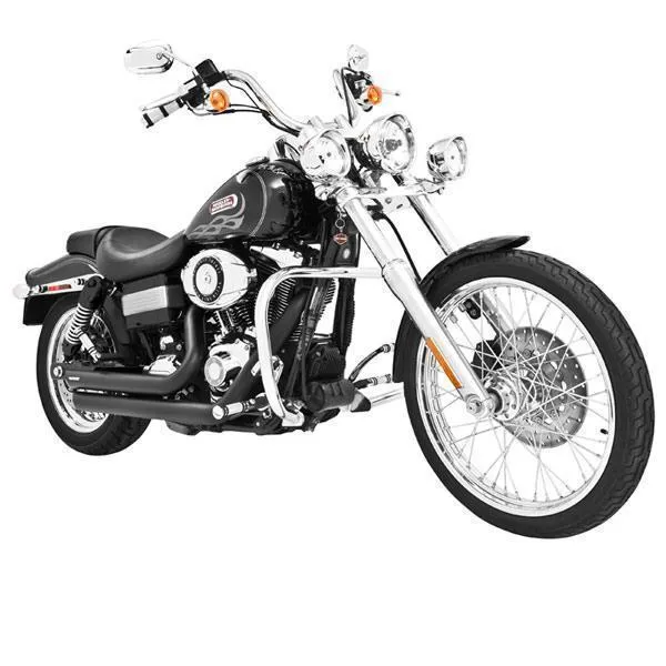 Freedom Performance Amendment Slash Out Black Exhaust for 1991-2005 Harley Davidson Dyna