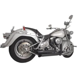 Freedom Performance Declaration Turn Out Black Exhaust for 1986-2011 Harley Davidson Softail