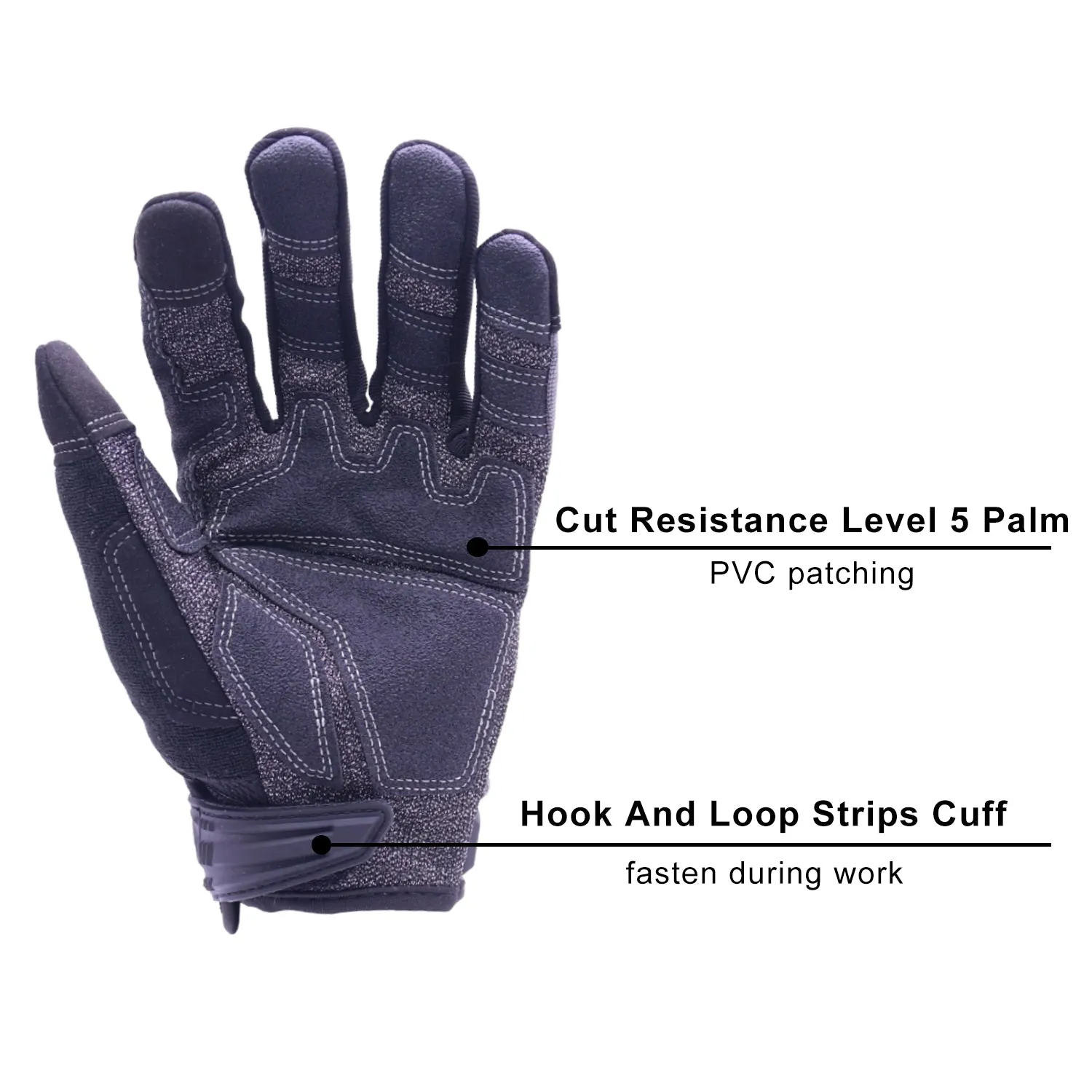 Handlandy Mens Work Gloves Bulk, Cut Resistant Level 5 Mechanics Gloves,Tear & Abrasion Resistant Gloves 6077 (12 Pairs)