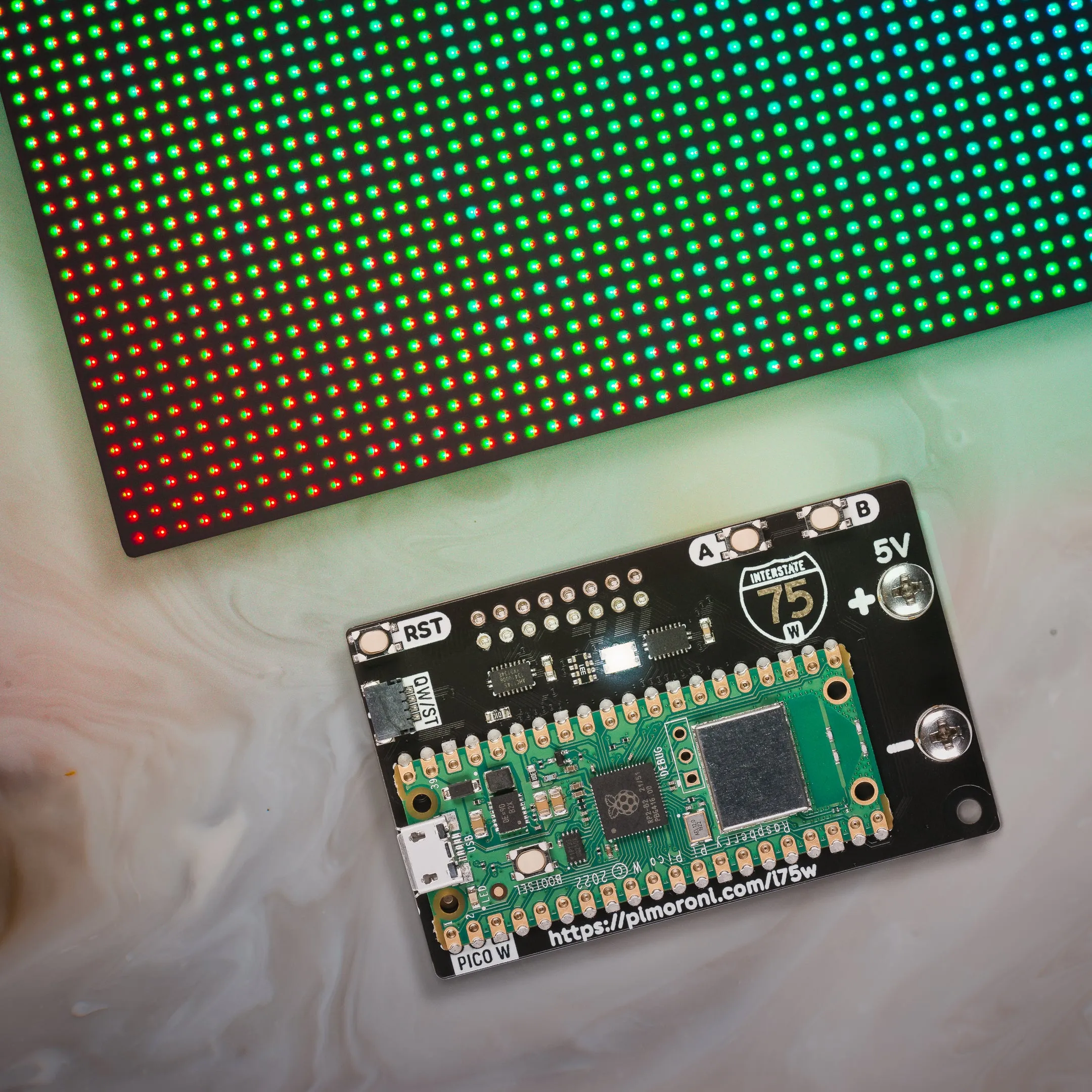 Interstate 75 W (Pico W Aboard) - RGB LED Matrix Driver