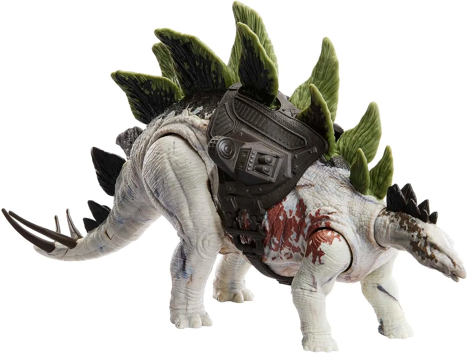 ?Jurassic World Dominion Dinosaur Figure Gigantic Trackers Stegosaurus with Attack Motion & Tracking Gear