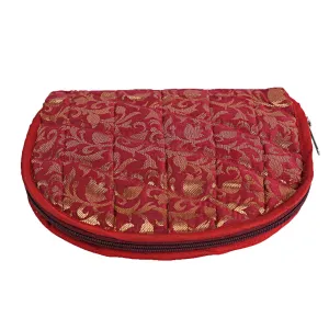 Kuber Industries Cotton Jewellery Pouch Kit (RED)