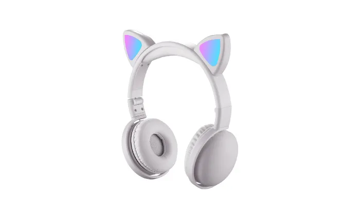 LED Cat Ear Headphones RGB Color Bluetooth 5.0 Headsets