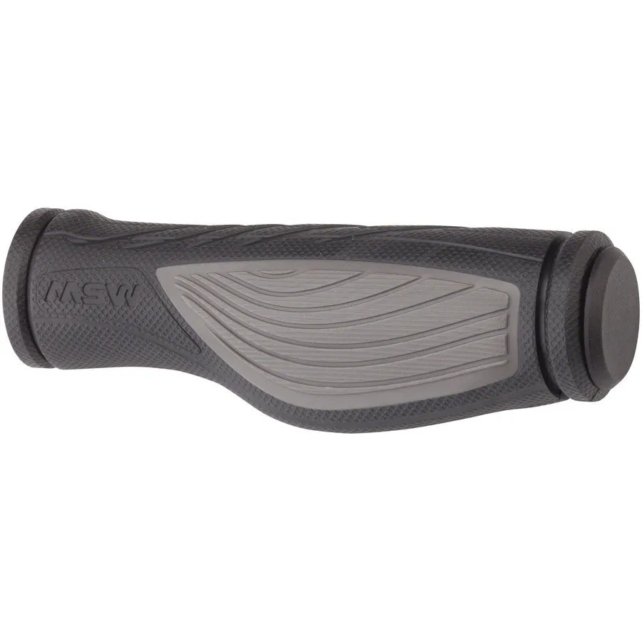 MSW Ergonomic Handlebar Grips, Black / Gray