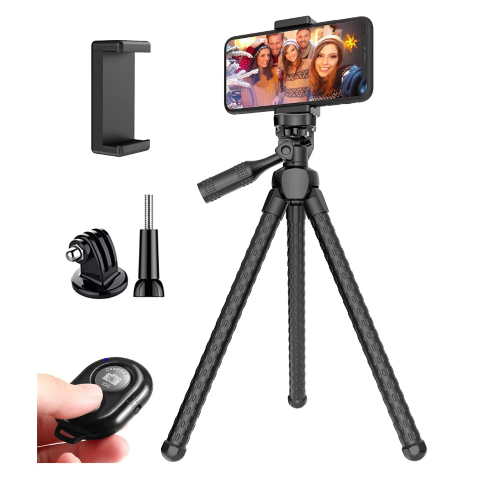 Portable And Adjustable Flexible Phone Tripods Camera Stand Holder With Wireless