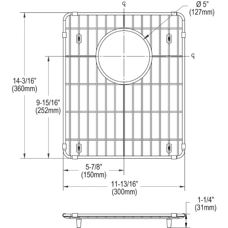 Sink Grid (14.19" x 11.81" x 1.25")