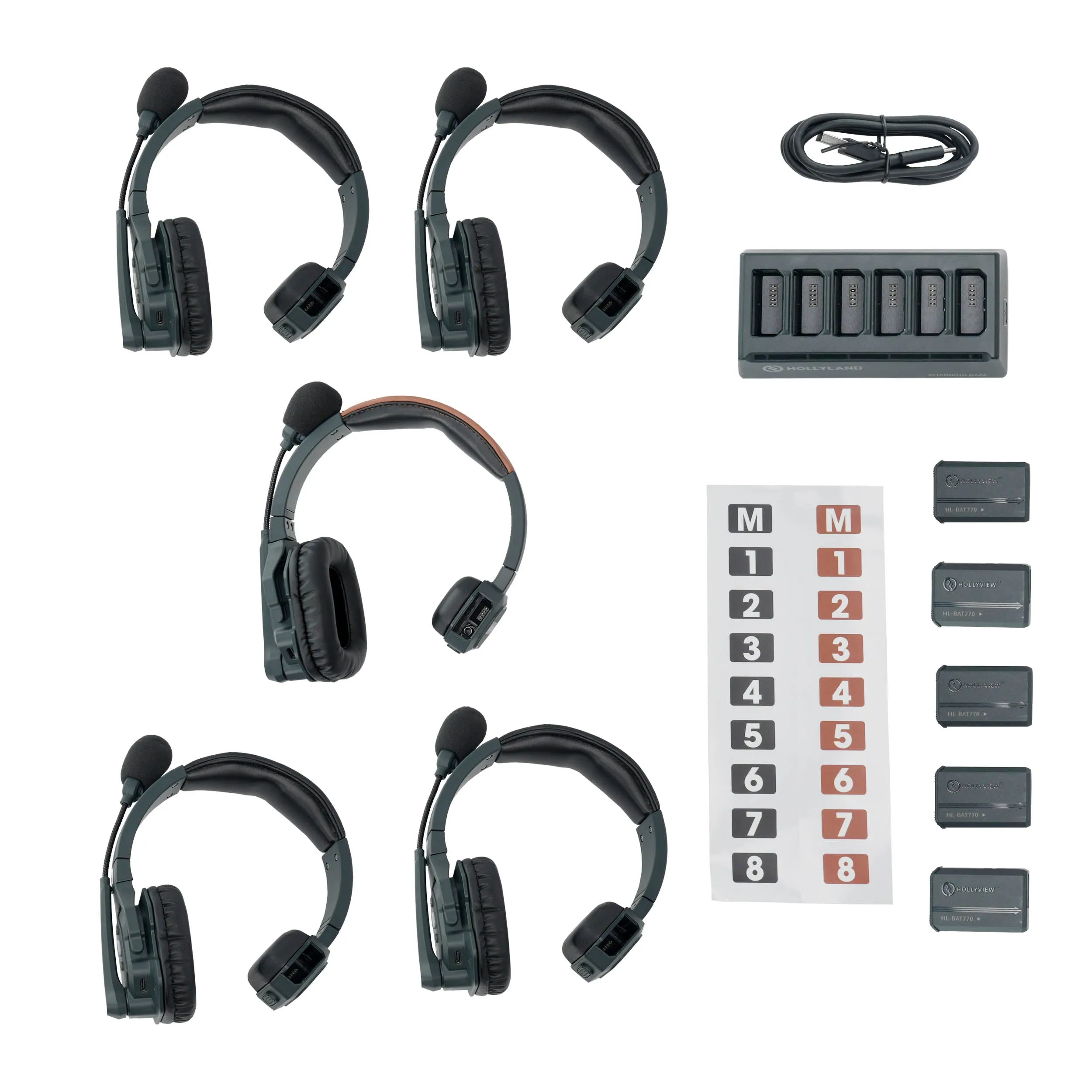 Solidcom SE-5S 5-Person Intercom System with Environmental Noise Cancelling Headsets