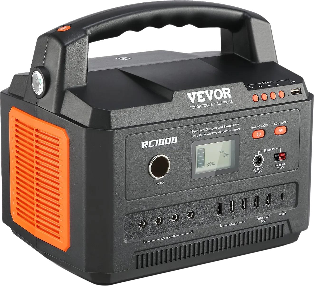 Vevor 999Wh/1000W Portable Power Station Solar Generator New