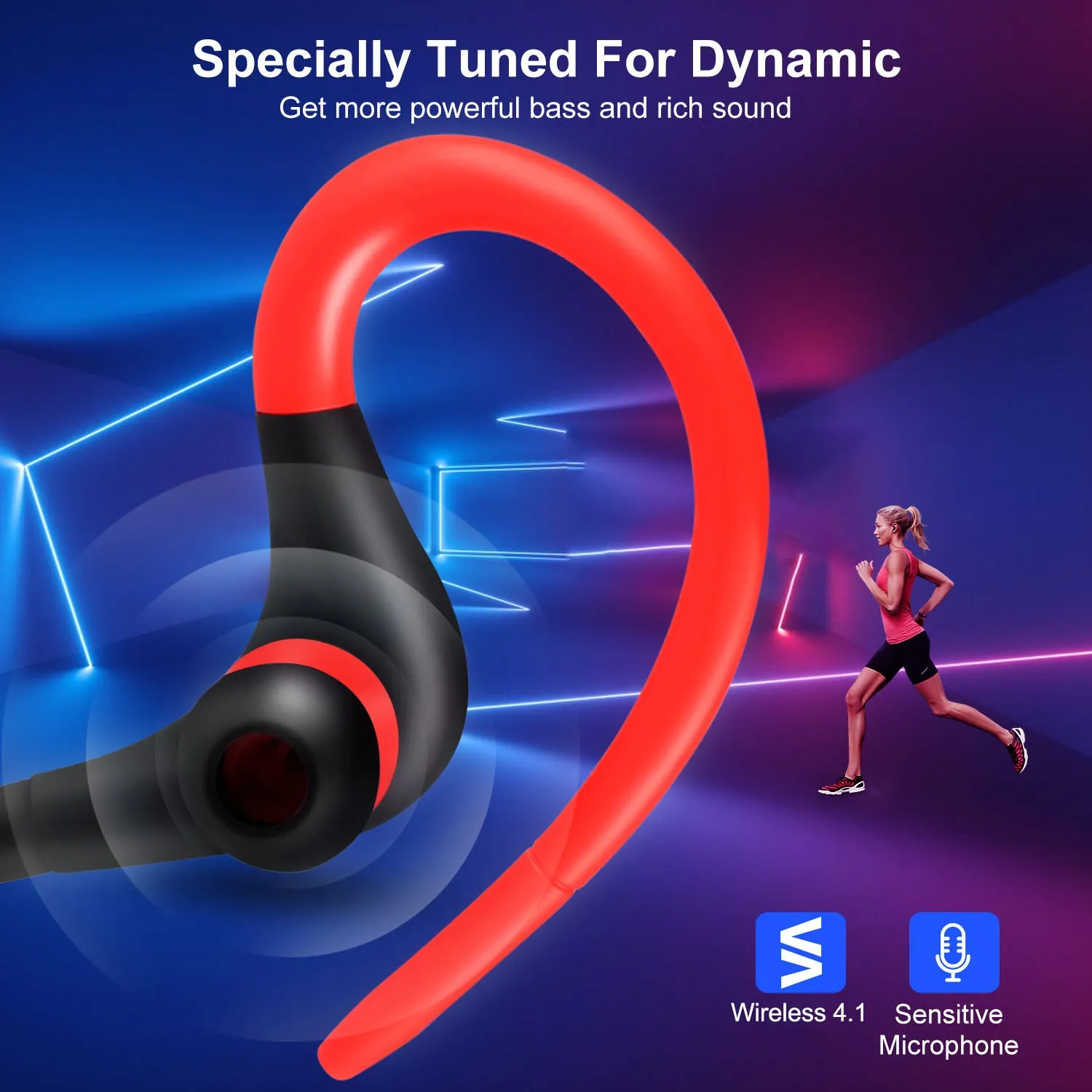 Wireless V4.1 Sport In-Ear Stereo Headphones